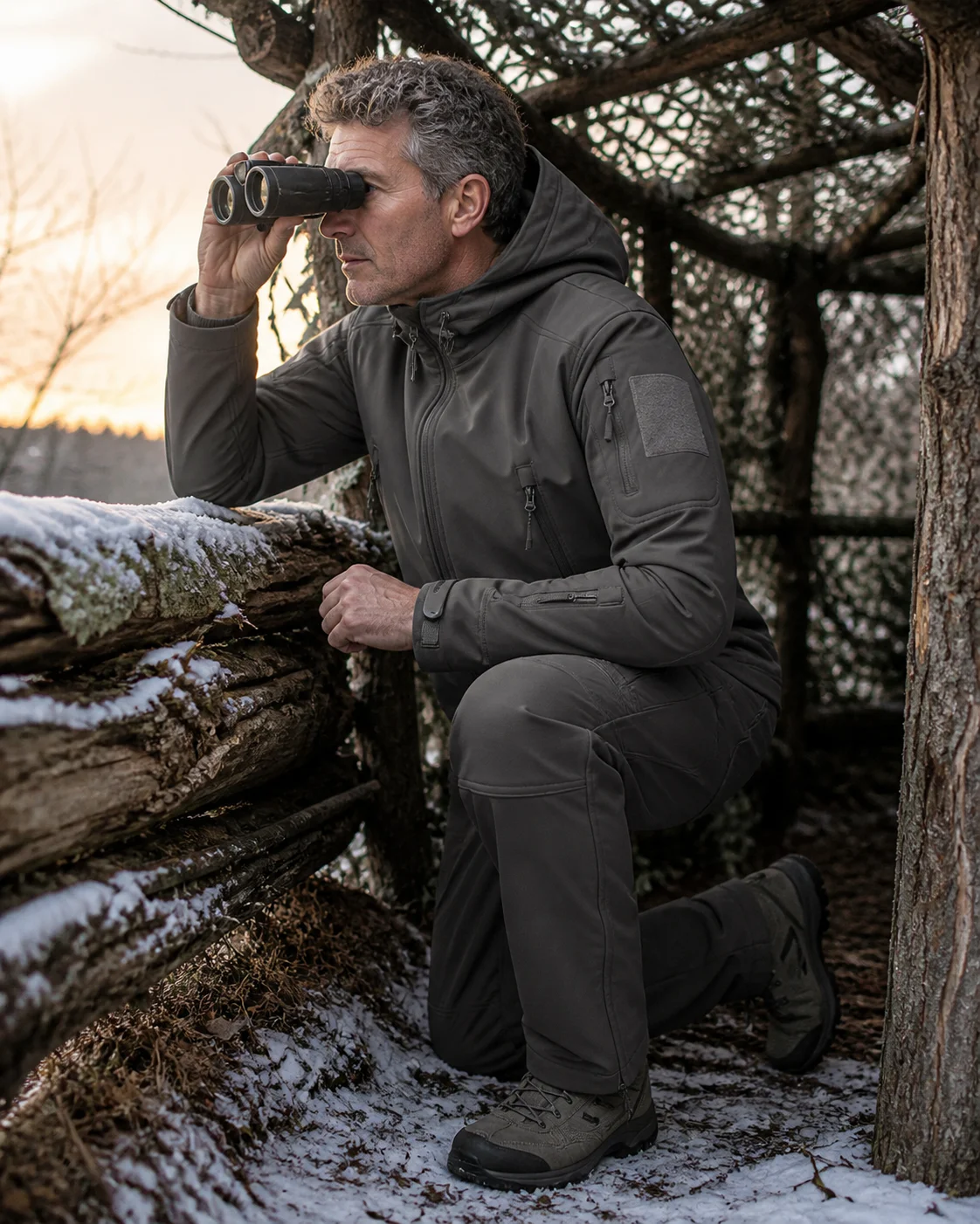2026 Softshell Jacket Pants Set Camouflage Tactical Military Suit Waterproof Windproof Fleece Lined Outdoor