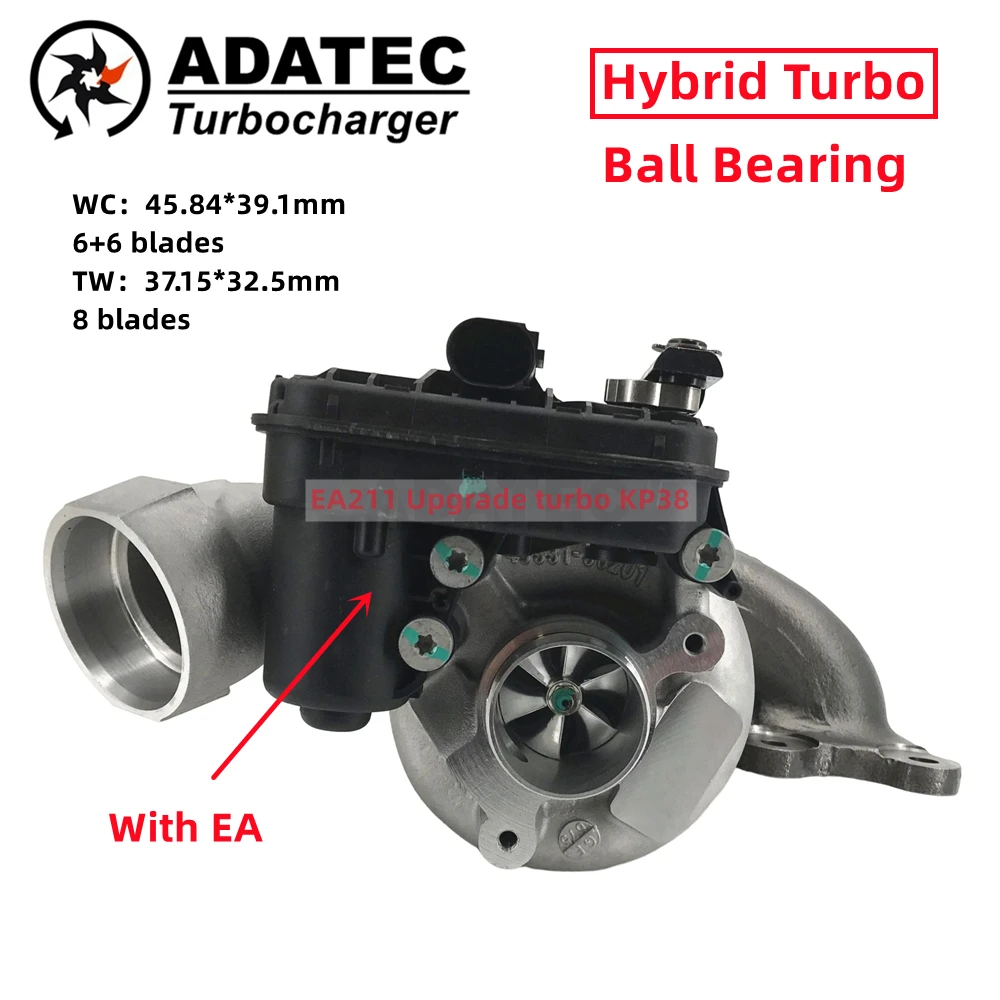 EA211 Upgrade KP38 Hybrid Turbo for Audi A3 Q3 1.4 TSI Golf Passat CSSA CSTA DBVA Ball Bearing 163897000000 4E145702G 04E145702H