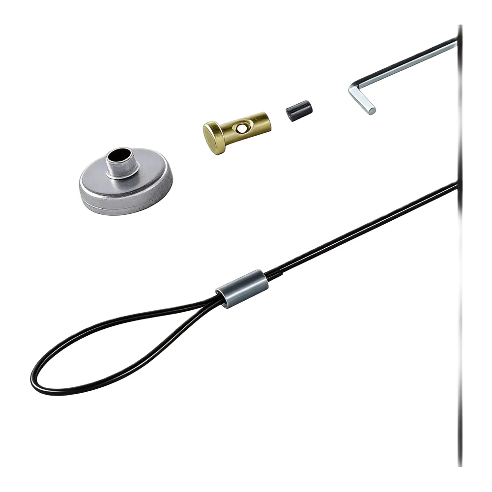 Cable Pull Latch Spring-Loaded Gate Latch Home Improvement for versatile Compatibility Black Coated Cables Hassle-Free
