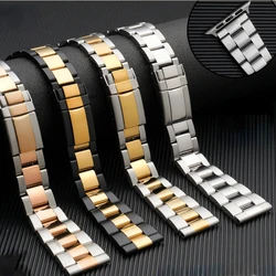 Solid Diver Stainless Steel Watch Strap for Apple Watch 8 SE 9 7 Smart Watch Band for Iwatch Series Oyster Watchbands Men Women