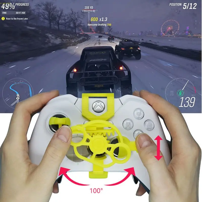 Racing Games Mini Steering 3D printing Wheel Auxiliary Controller Game Joystick Simulator Gamepad For Xbox One/X/S/Elite