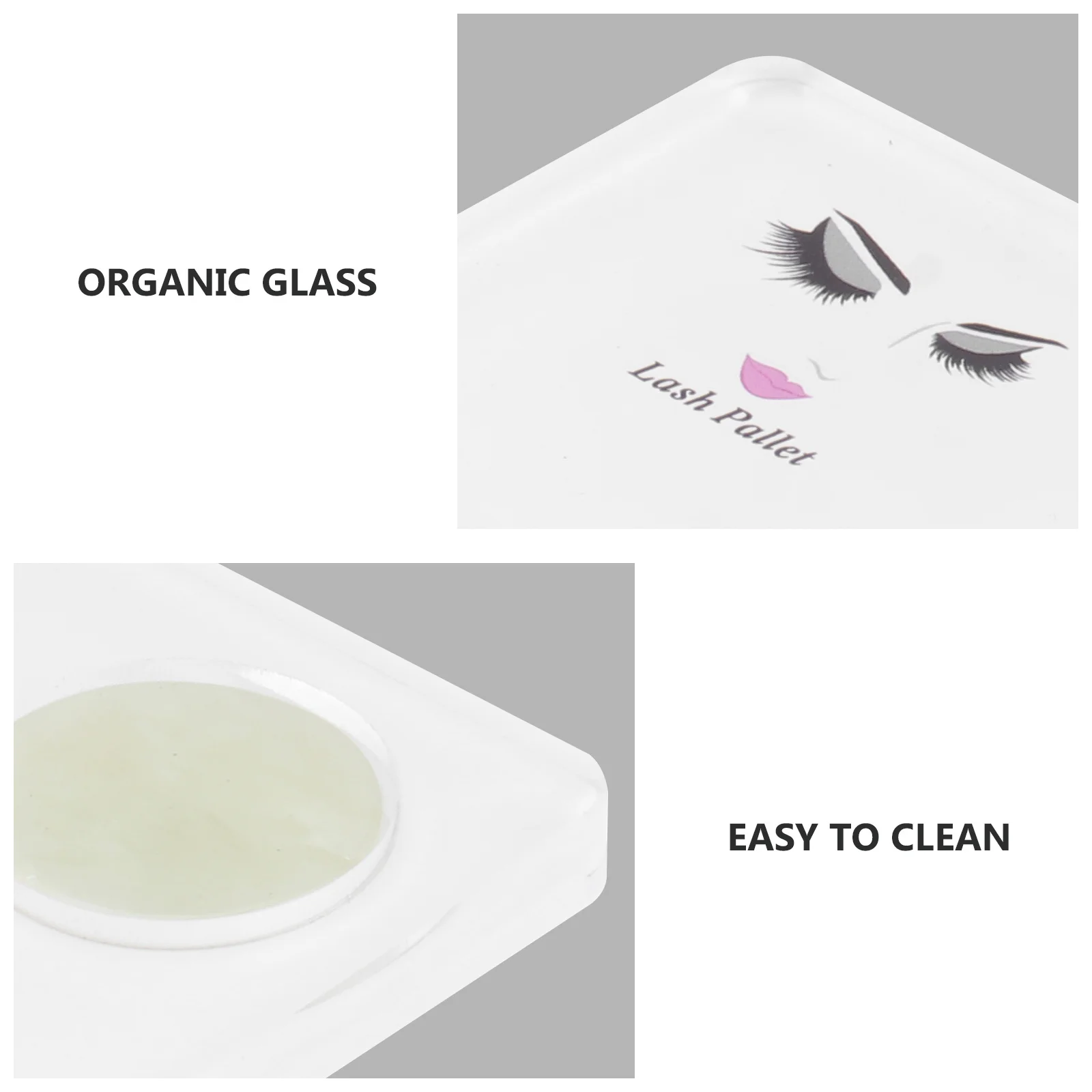 1pc Wimperverlengingspallet Premium Acrylglas Herbruikbare Lash Enten Houder Draagbare Valse Wimper Tool Voor Professionals