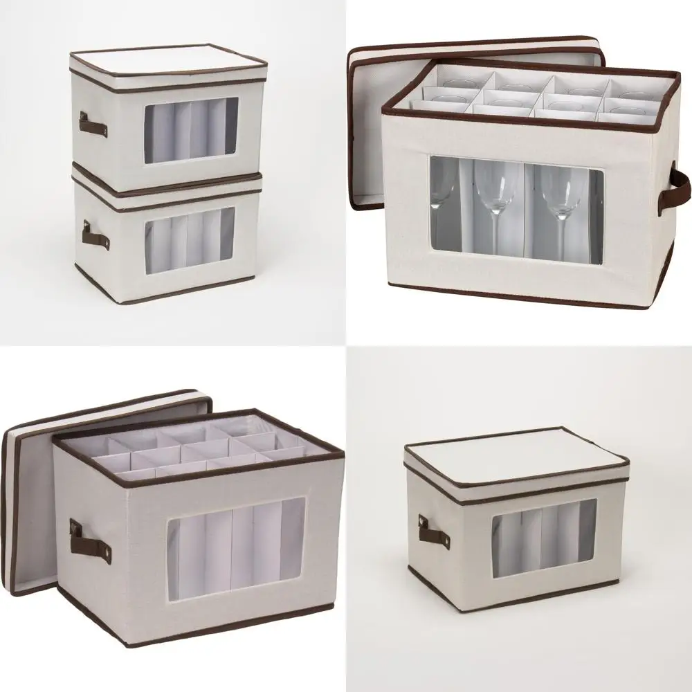 

Подставка для шампанского Chic 544 с крышкой и ручками | Холст с отделкой коричневого цвета