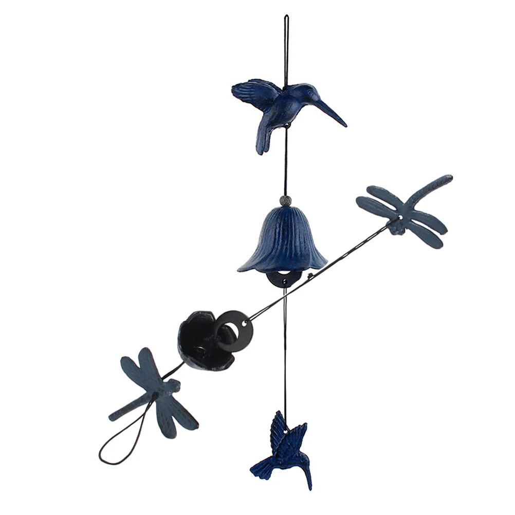 

2Pcs Retro Wind Chime Hanging Bell Iron Vintage Home naments Balcony Garden Yard Outdoor Patios Lawn Courtyard Decorative