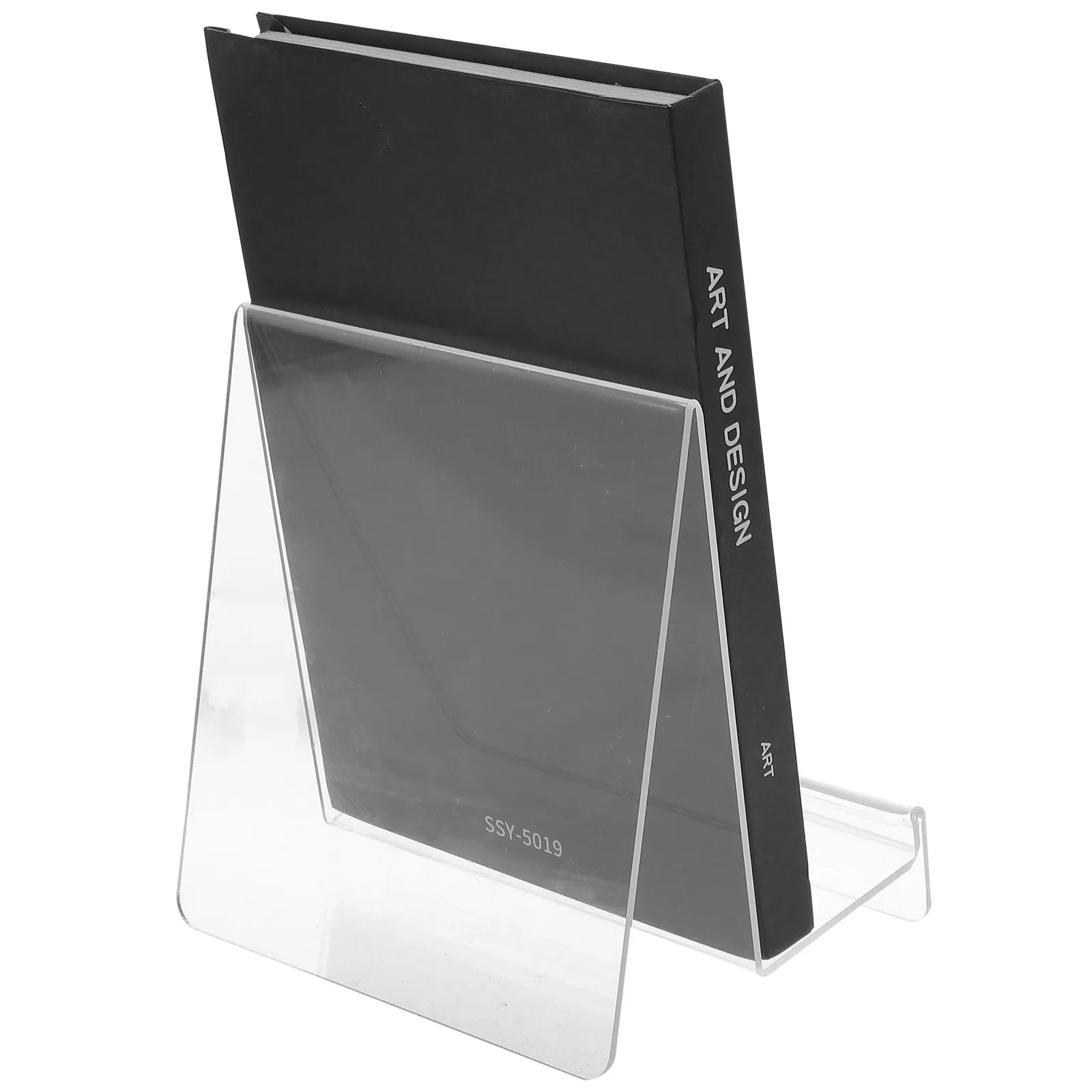 Acrylic Book Display Stand Clear Record Storage Rack Easy Install Desktop Organizer for Books Magazines Book Stands for Display