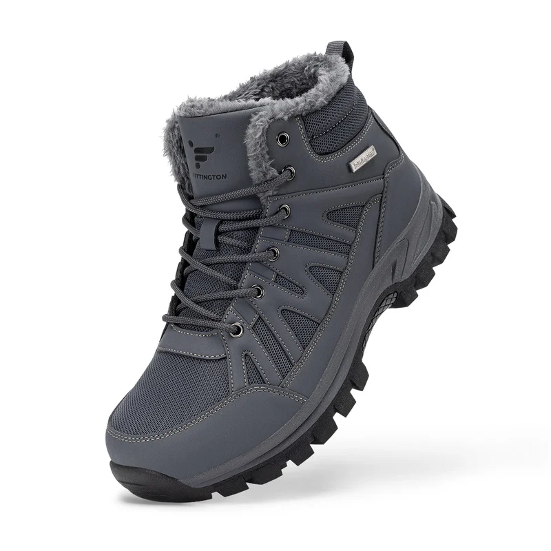 Men'S Wide Snow Boots Cold‑Resistant Water‑Resistant Fur‑Lined Non‑Slip Warm Comfortable Outdoor Winter Swollen Feet Footwear
