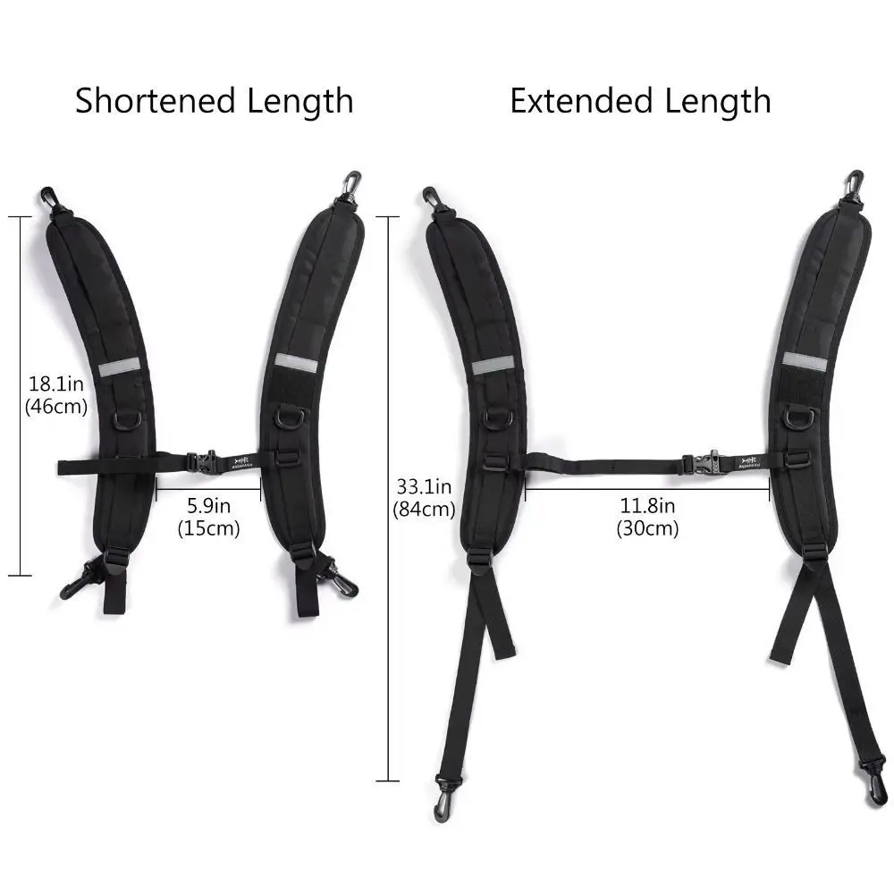 Bag Accessories Black Backpack Straps Oxford Cloth Shock Absorption Replacement Strap Bags Shoulder Strap Climbing Hiking
