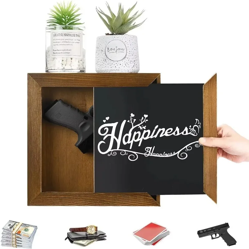 1Pcs Fake Photo Frame Painting Living Room Hidden Safe Box Valuable Private Storage Box Safe Box Tools, Hidden Wall Firearms