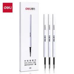 Deli Pen Refill Rotary Gel Pen Refill for S99 Signature Pen 0.5mm Black 3 Pcs/Box Model S210