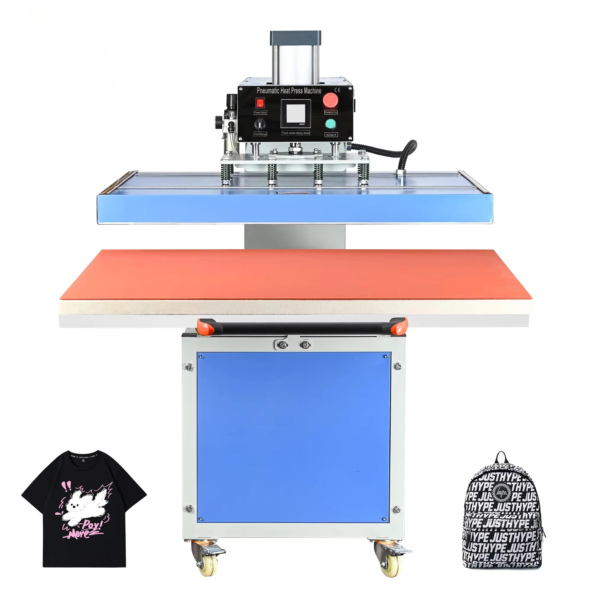 Semi-Automatic Drawer Slide Table Sublimation Touch Screen Digital Sole Platen Pneumatic Cylinder Heat Press Machines Soccer