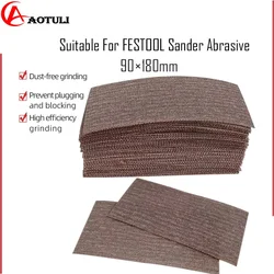 Mesh Sandpaper For FESTOOL /Mirka etc Sander Abrasive Rectangular Dry Abrasive Paper 90×180mm Mesh Sand 80-400 Grit Back Fleece