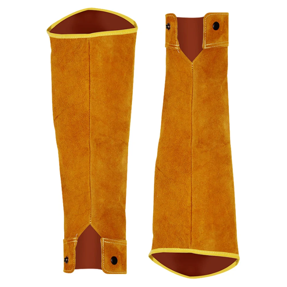 Leather Welder Arm Sleeves Heat & Flame Resistant Cowhide Welding Arm Protector Welding Arm Protection Breathable for Men Women