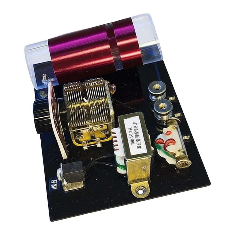 1 Set Dual-Loop Kit With Air Variable Capacitor Diode Detector For DIY Assembly Clear Reception Hobbyist Tool