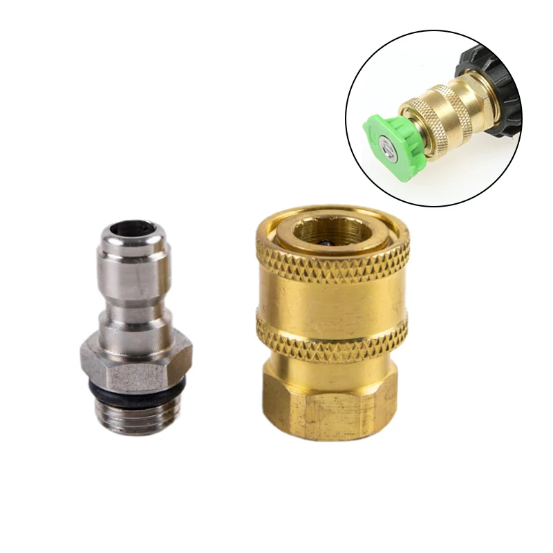 

High Pressure Washer Connector Adapter 1/4" Female Quick Connect Thread For Connecting Pressure Washer Parts With M14*1.5mm