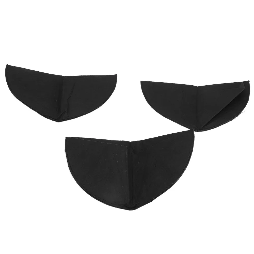 3pcs Reusable Half Round Planter Liners 16 Inch Black Fabric Planter Liners 12 Inch Half Circle Hanging Basket Liners