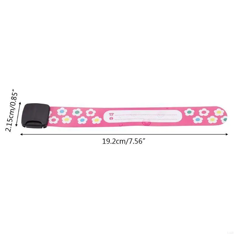 54df 8 pçs crianças anti-perdido informações pulseira pulso crianças reutilizáveis ​​ao ar livre seguro pulseira