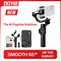 ZHIYUN SMOOTH 5S AI Flagship Tracking Handheld Stabilizer 3-Axis Smartphone Gimbal Outdoor Gimbals for iPhone 15 Pro Max Xiaomi