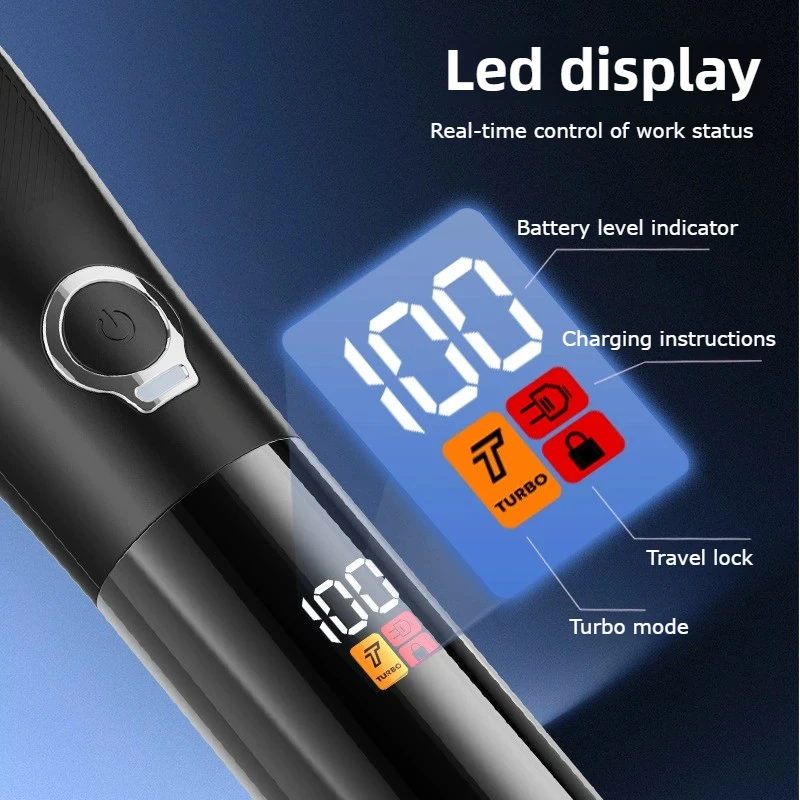 Youpin Pritech مقص الشعر المهنية الشعر المتقلب شاشة الكريستال السائل USB قابلة للشحن لصالون الرجال قص الشعر آلة الحلاق #4