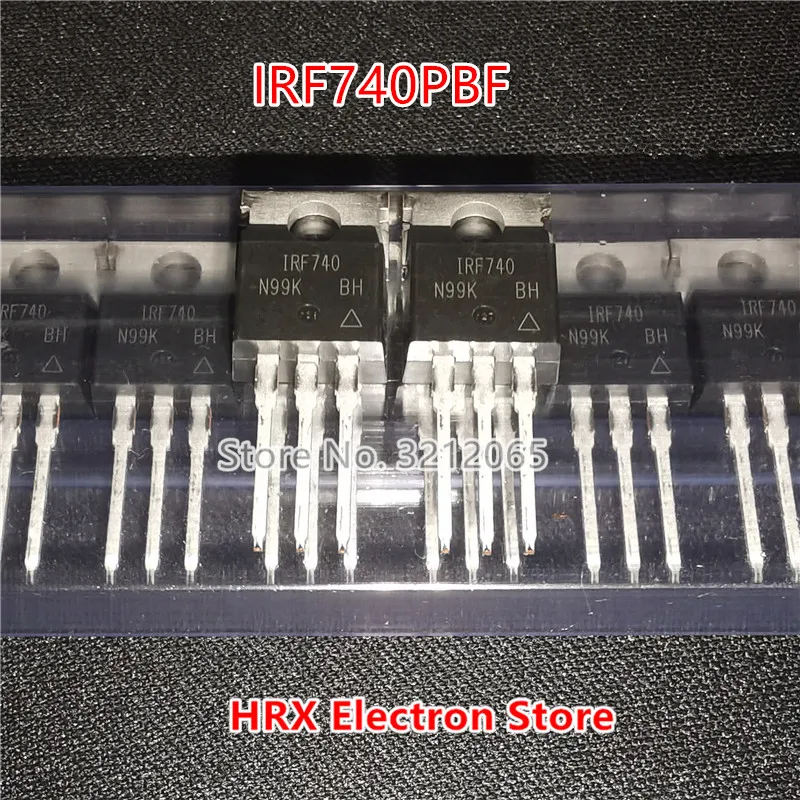 100% New Original Import IRF740PBF 2022+ IRF740 TO-220 400V 10A MOS FET