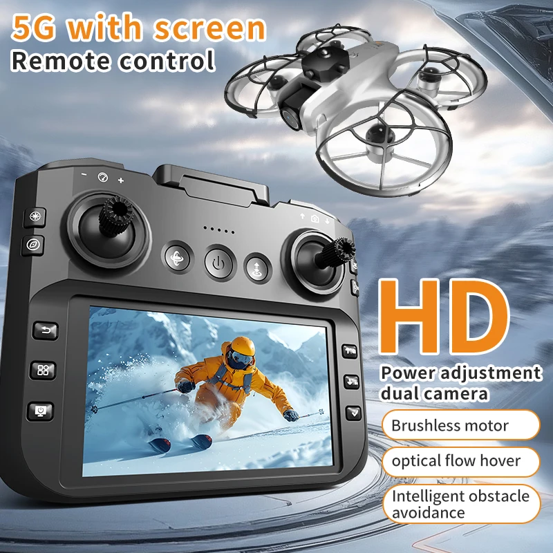 

2026 Новый Дрон 8K HD Профессиональная двойная камера GPS FPV Бесщеточный двигатель Оптический поток Ударный складной квадрокоптер 4K RC Дрон Игрушки