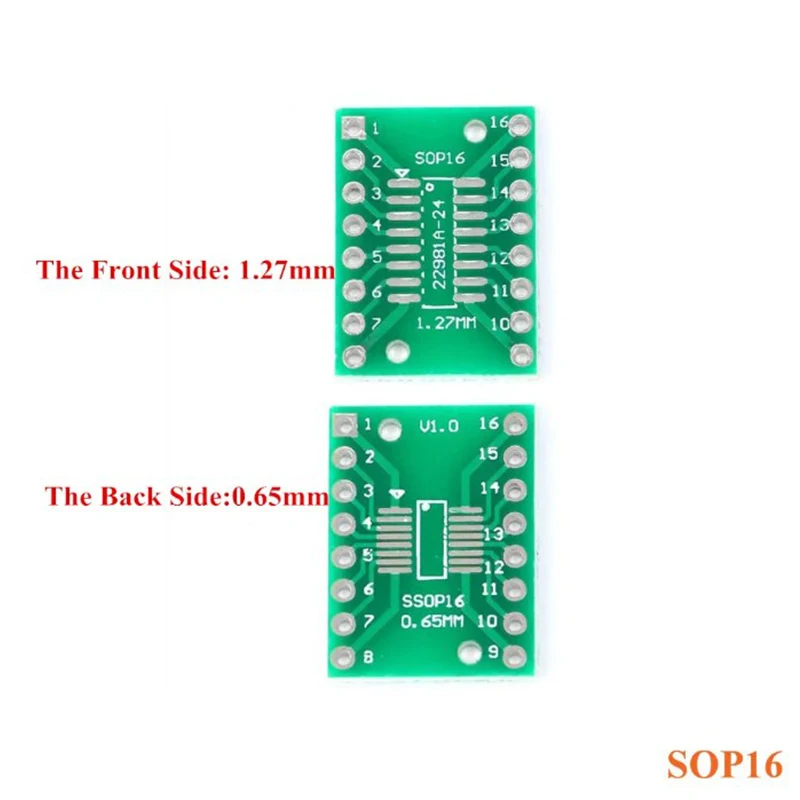 50pcs SOP16 SSOP16 TSSOP16 Pinboard to DIP16 Adapters Plate Converter Board 0.65mm1.27mm IC Socket PCB Integrated Circuits