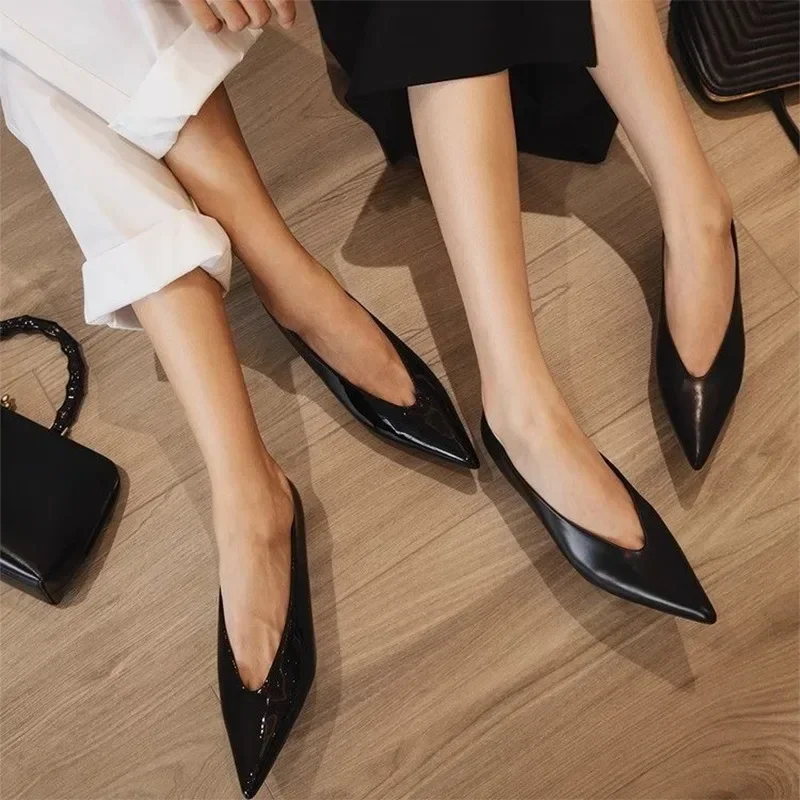 Sexy Women High Heels Shoes Pointed Toe Dress Party Shoes Fashion Office Sandals Shallow Elegant Leather Zapatos Female Pumps