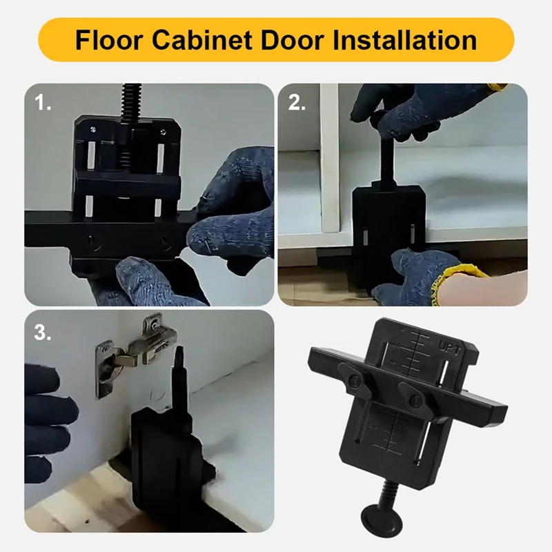 Adjustable Cabinet Door Installation Positioner, Cabinet Hardware Jig Tool, Cabinet Door Mount Locator 3Pcs