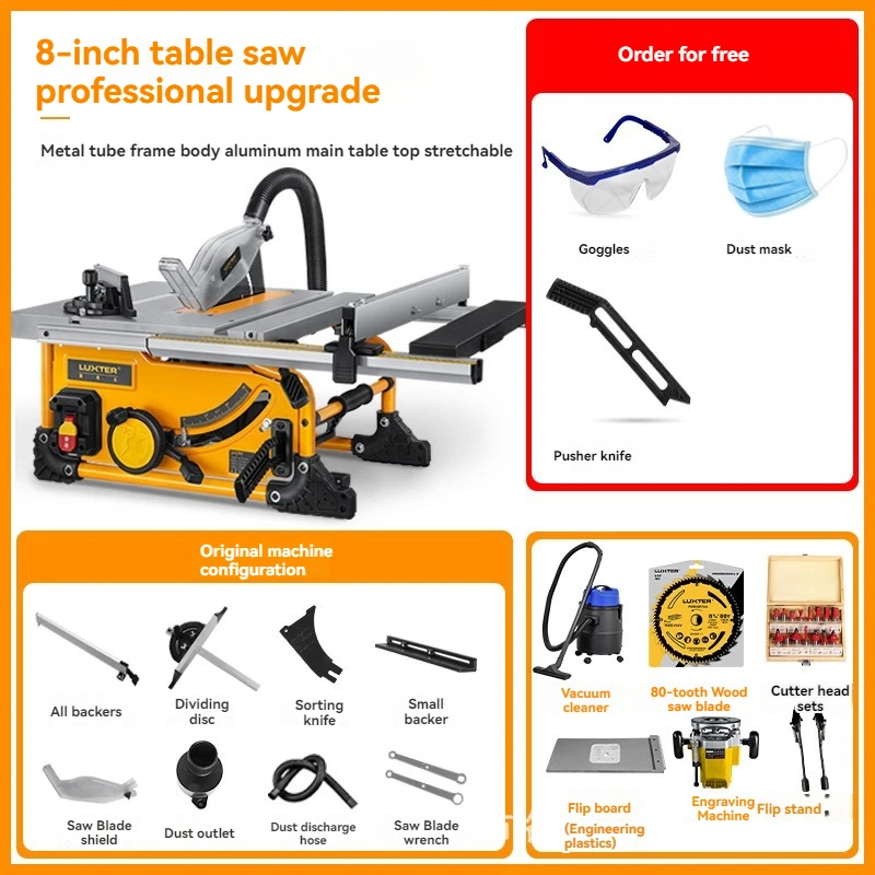 Multi-Function Table Saw Portable Electric Cutting Machine Household Woodworking Board Cut Tables  Household Woodworking Tablein