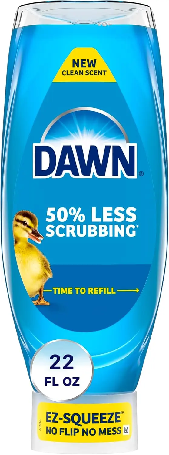 Ultra Concentrated Original Dishwashing Liquid Refill, Convenient EZ-Squeeze Easy Dispensing Bottle, Powerful Grease Cutting Dish Soap for Kitchen Daily Washing, 22 fl oz