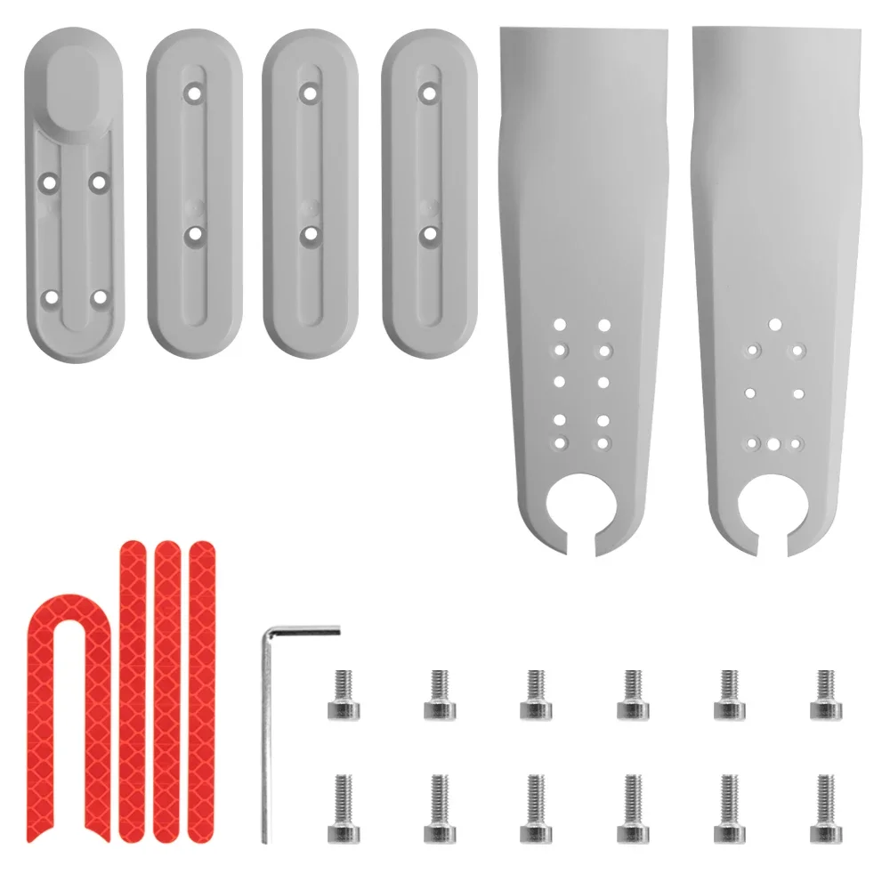 Für Xiaomi Mijia MI M365 1S Pro E-Scooter Reifen Splash Fender Sets Gabel Schutzhülle Radnabe kappe Reflektierende Schalen – Detail 11