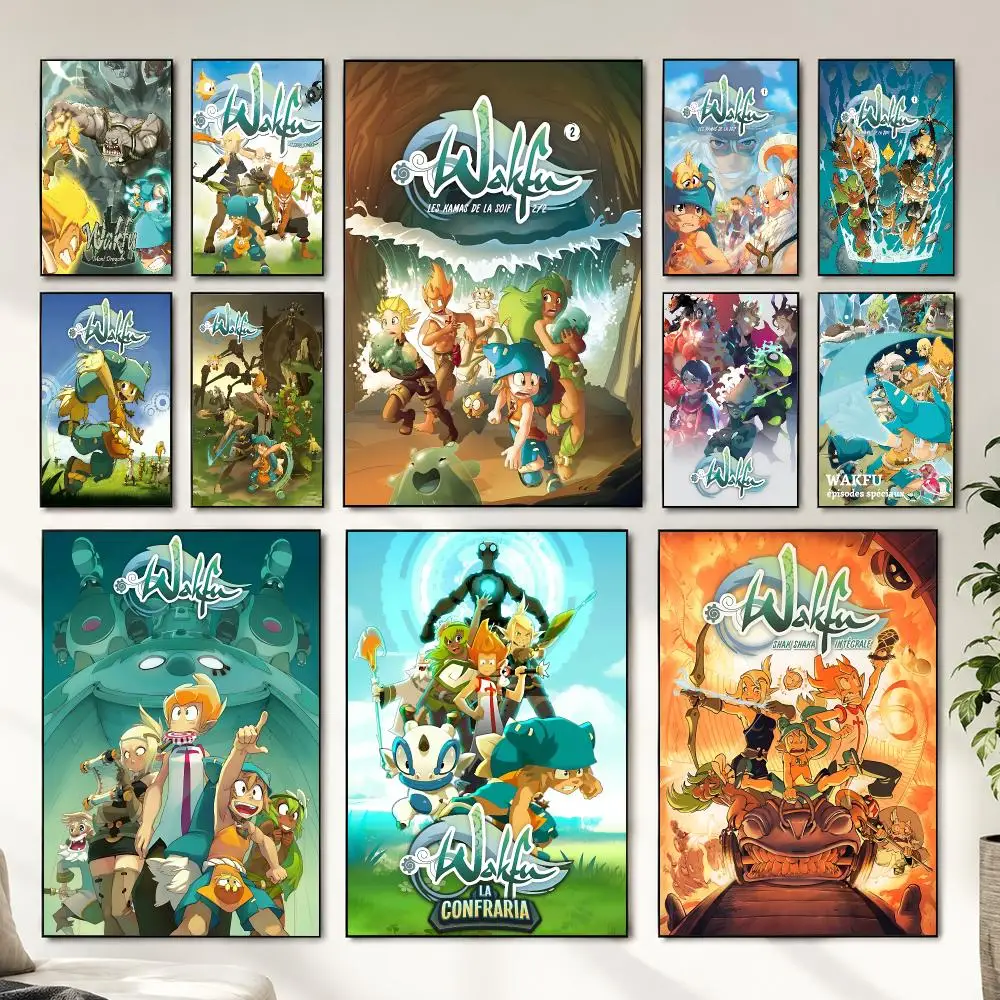 Best Sale Anime W-Wakfu Poster Sticker Self Adhesive For Playroom Bedroom Hallway Home Wall Art Decor Perfect Gift