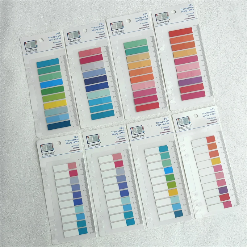 200Sheets Self-adhesive Transparentes Sticky Notes Notebook Notepad Planner Markers  Stationery Supplies Back to School