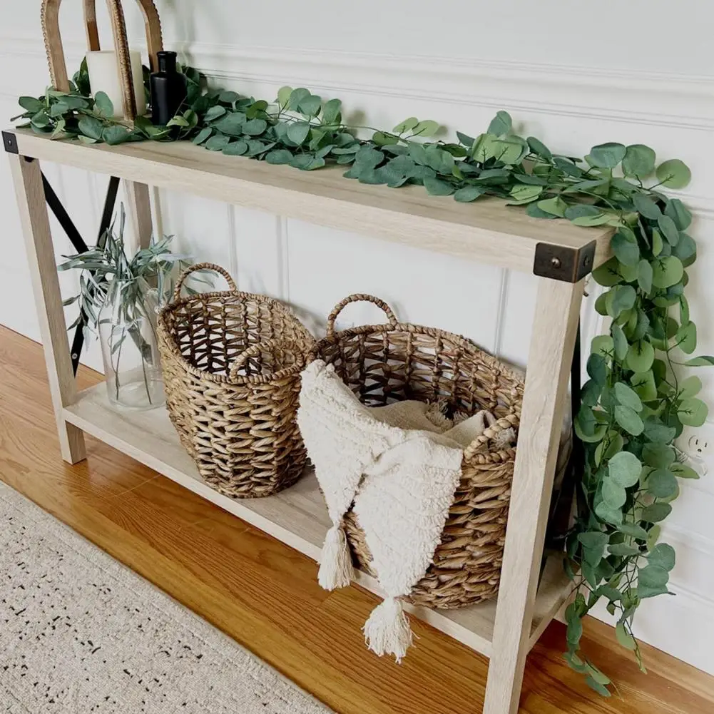 

Fake Eucalyptus Artificial Greenery Garland Faux Eucalyptus Leaves Vines Wedding Backdrop Fireplace Arch Door Wall Decor 10 Pcs