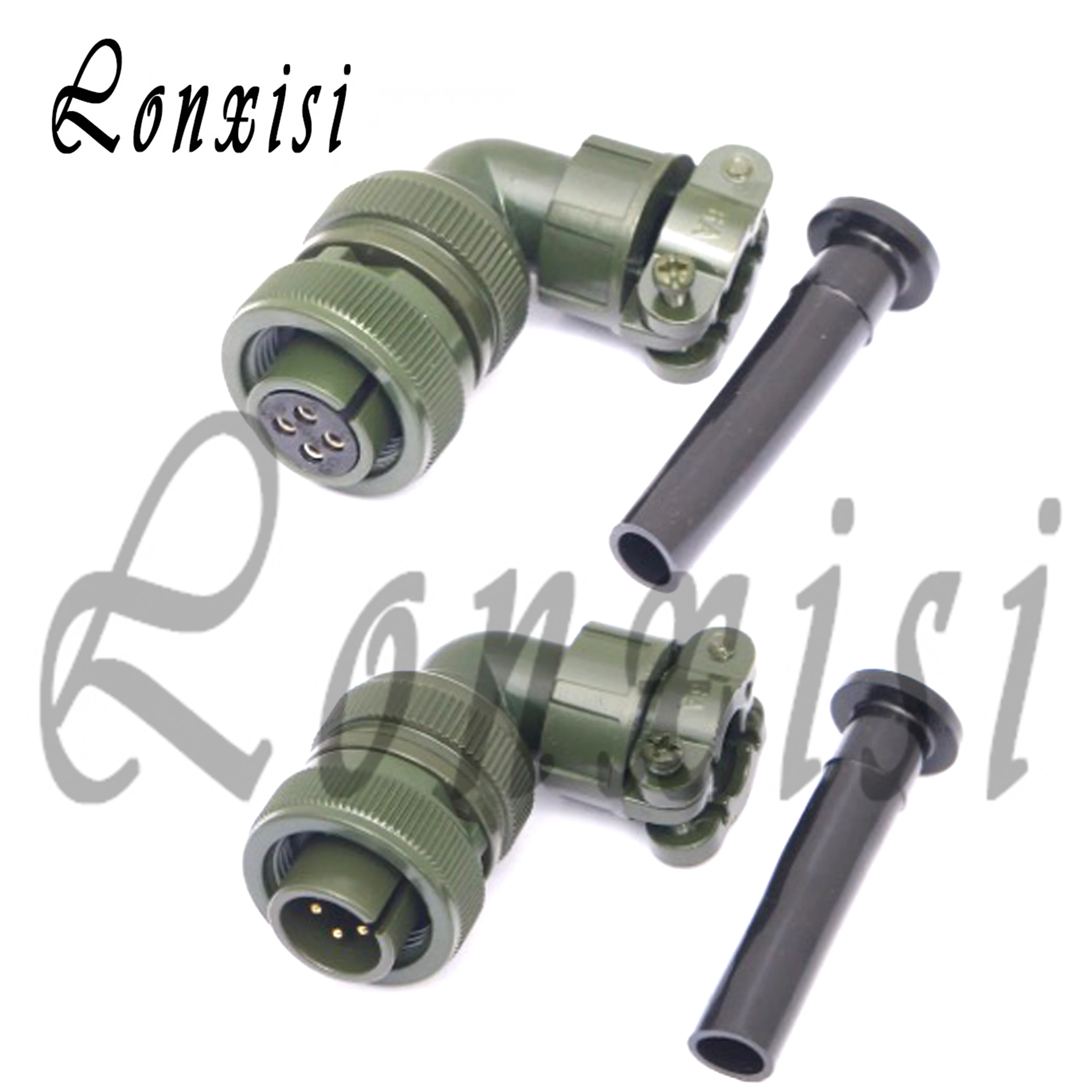 4 Pin US Military Standard Aviation Plug MS3108A-14S-2S/P MS3102A Elbow Connector MS5015 Series MS3108A-14S-2P