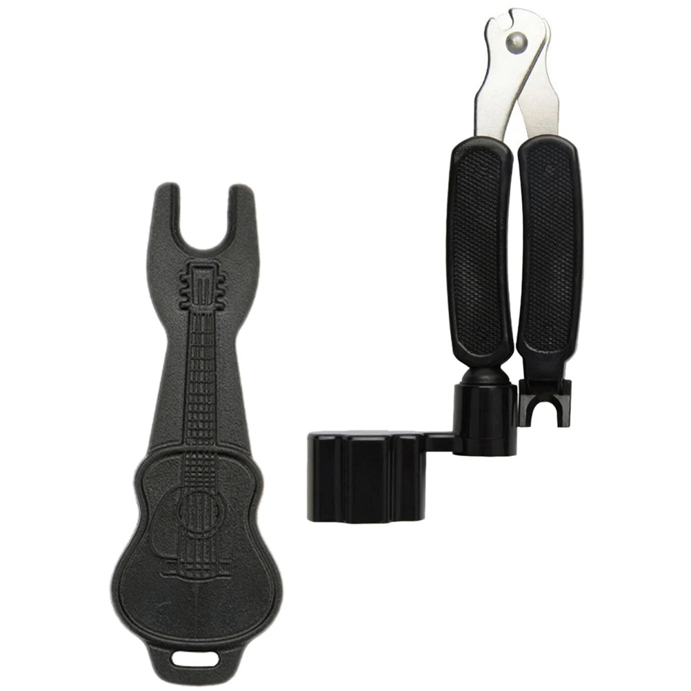 

2 Pcs Guitar String Changer Tool Set Acoustic Repair Accessories Stainless Steel Peg Winder Pin Puller Bass Maintenance