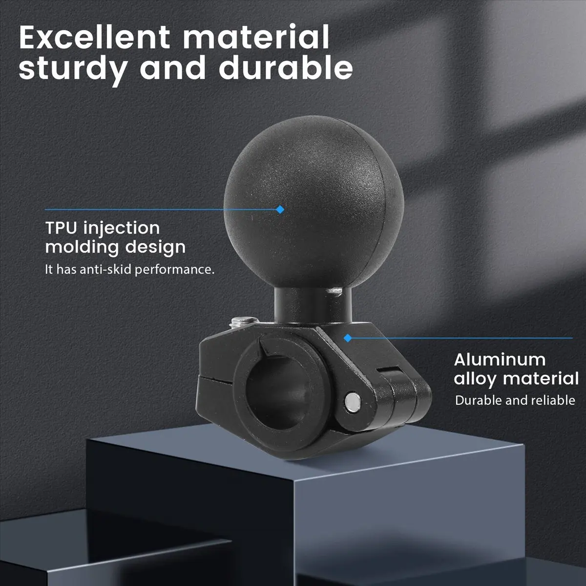 1 Inch Ball Head Navigation Mounting Bracket Rear View Mirror Frame Fixing Support for Ram Bracket/Phone Bracket-A69M
