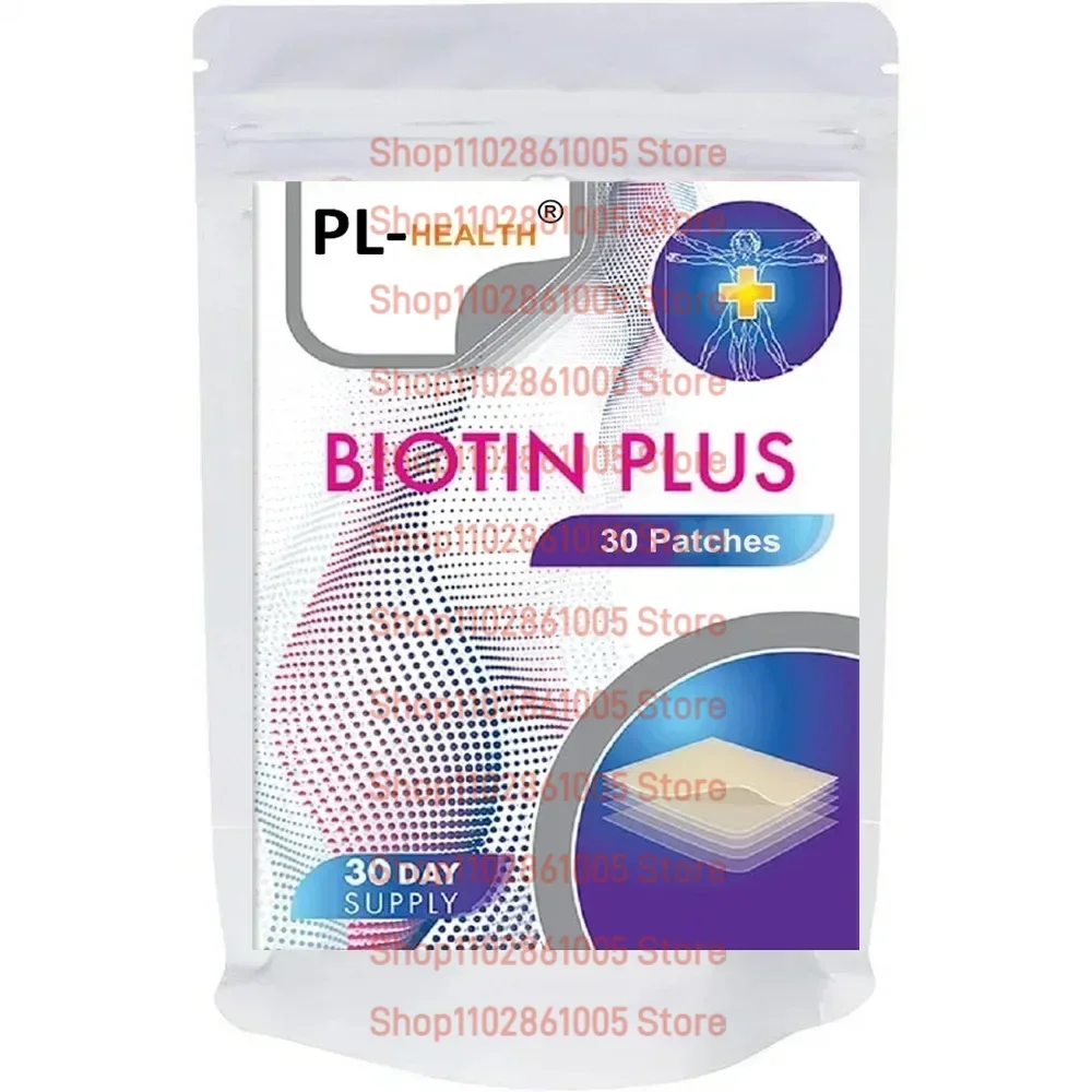 Parches Transdermicos Biotin Plus - 30 Parches Suministro de Un Mes