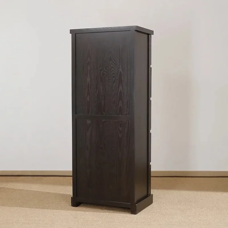 Thai Thai solid wood carved vintage chest of drawers living room storage cabinet Southeast Asian style furniture vertical cabine
