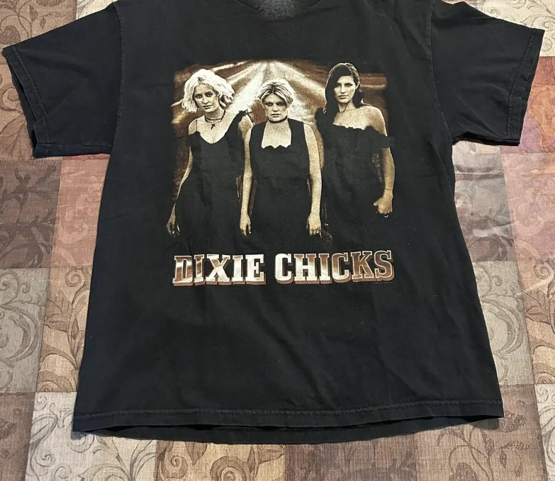 Vtg Dixie Chicks 2003 Country Music Cotton Black All Size Unisex Shirt BL047