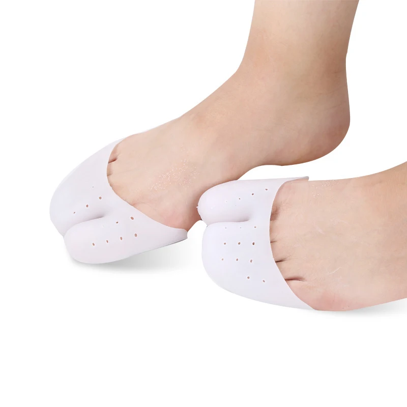 1/2Pair Foot Care Tools Soft Forefoot Pads Silicone Gel Toe Finger Cover Protector Pain Relief High Heels Gel Pads for Feet