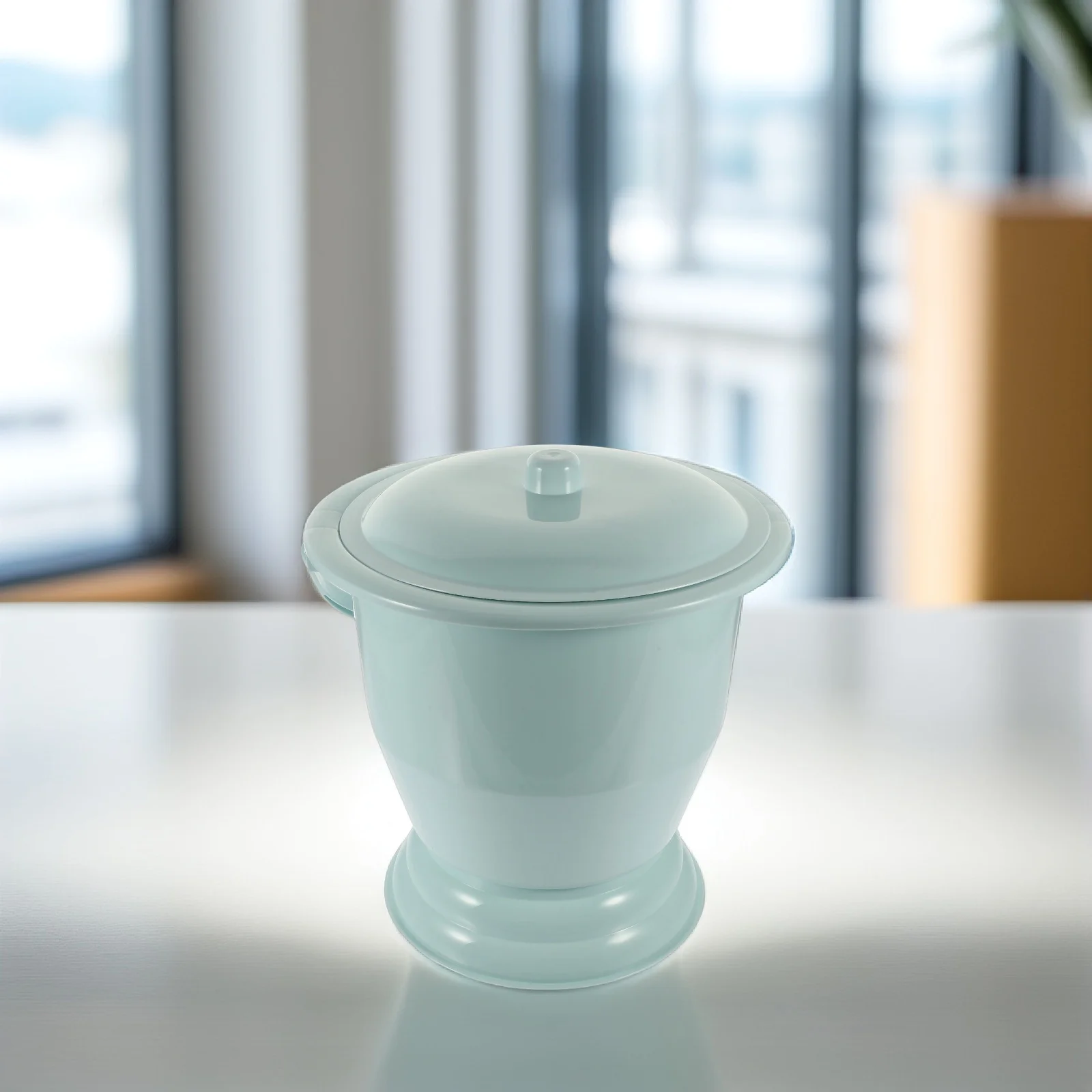 وعاء الغرفة مع غطاء سرير بلاستيكي للأطفال المسنين المحمولة مبولة المرحاض المبصقة خفيفة الوزن دائم السلس المنزلية ليلة #4