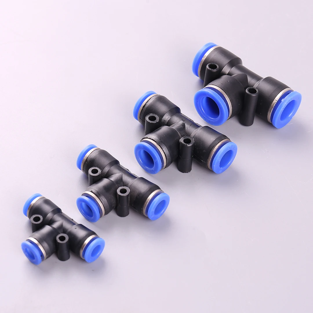 CZ 6 8 10 12mm Tee Installazione rapida di giunti di trasferimento per la protezione delle piante agricole UAV Tubo di tipo T Connessione a tre vie