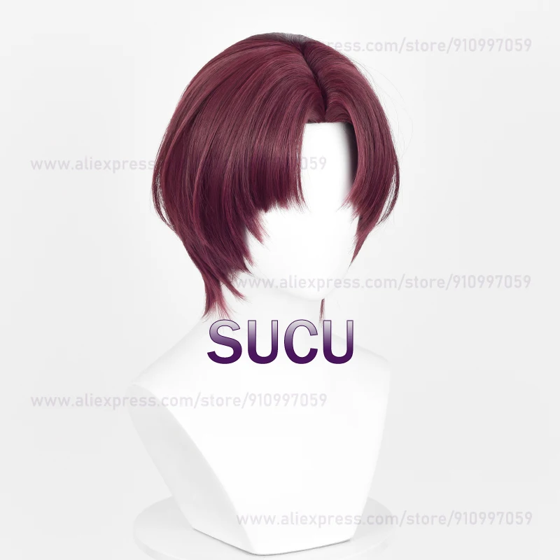 Anime Hayato Suo Cosplay Pruik 30Cm Korte Man Haar Windbreker Cosplay Halloween Party Hittebestendige Synthetische Pruiken