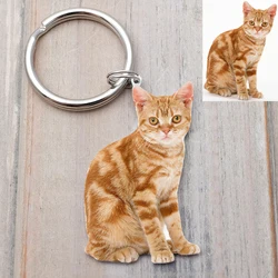 Personalized Pet Photo Keychain Custom Animal Keychain Cat Dog Picture Keyring Photo Gift For Pet Lovers Dog Cat Memorial Gifts
