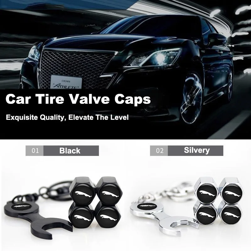 4 шт. автомобильные значки Jaguar, колпачок стержня клапана для колес для Jaguar E-Pace I-Pace XE S F XF XJ F-Type XFR X F-Pace XK X-Type, аксессуары