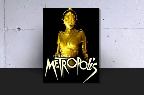 Metropolis Movie Metal Aluminium Plaque / Sign Promoting Film 1927