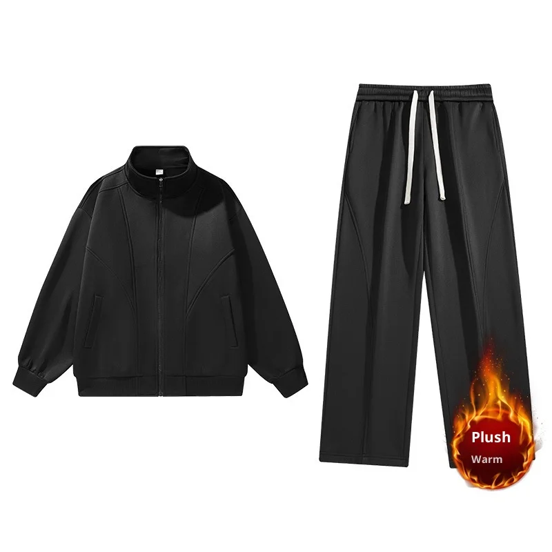 

Осень-зима 202, мужская толстовка с капюшоном в американском стиле, пуловер с буквенным принтом, свободная толстовка с воротником-стойкой, повседневная куртка, пальто