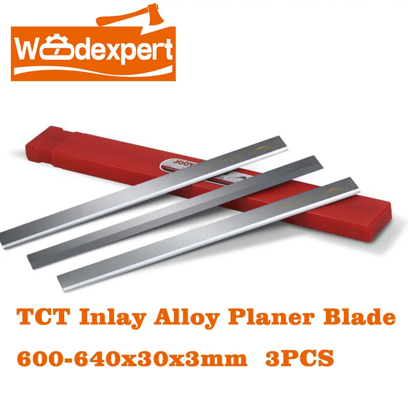 Carbide Planer Blade Inlay TCT Tungsten Cutting Knife forJointer Thickness&Surface Woodworking Machine-Length 600-640mm