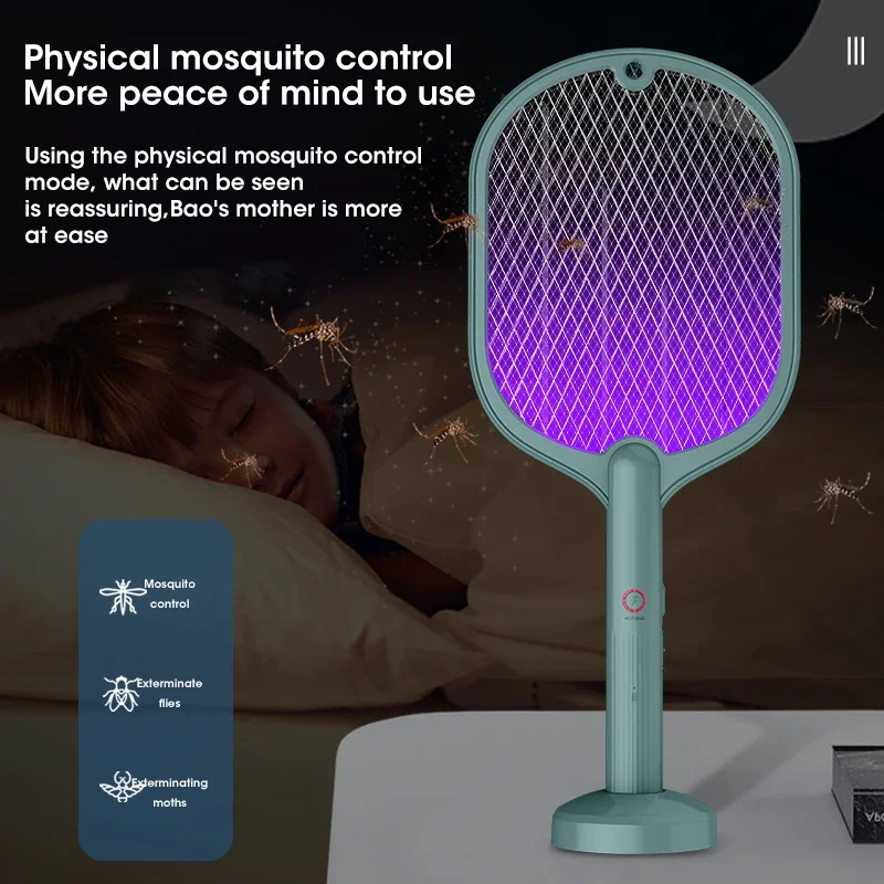 Foldable Electric Mosquito Killer Zapper Raqueta Mata Electrico USB Rechargeable Zanzare Mata Fly Tue Mouche de Anti Mosquitos