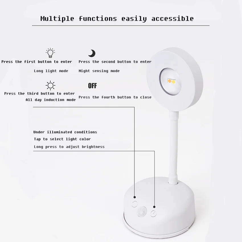 Intelligent sensing atmosphere spotlight/rechargeable LED/museum/art exhibition/library/outdoor travel/home